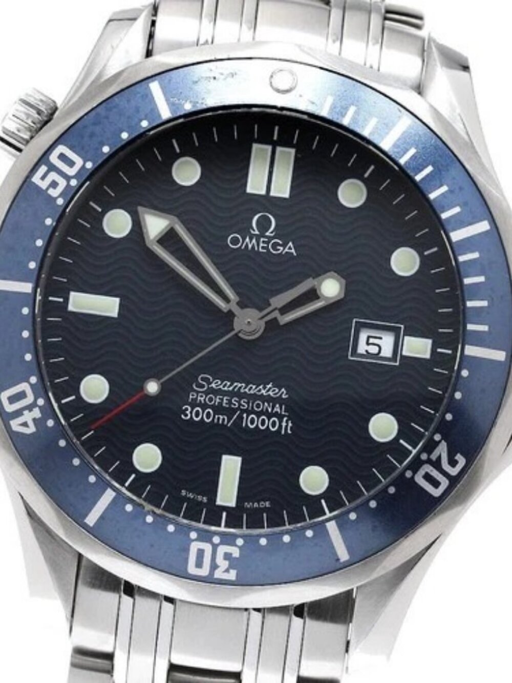 OMEGA Seamaster300 2541.80 Date Navy Dial Quartz Men's Watch_960525